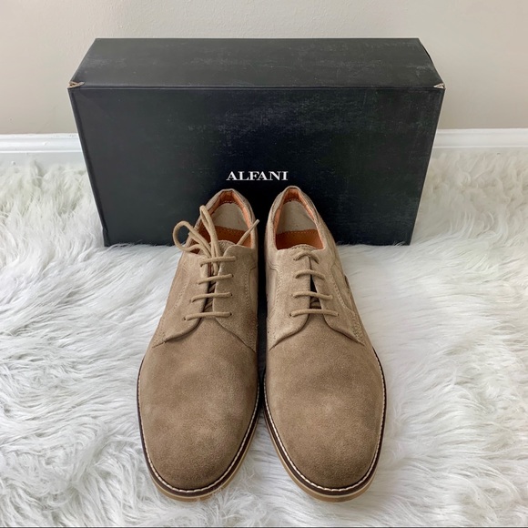 🔥ALFANI🔥KEVIN LIGHT TAN OXFORD SHOES SIZE 9 NEW IN BOX - Picture 2 of 7